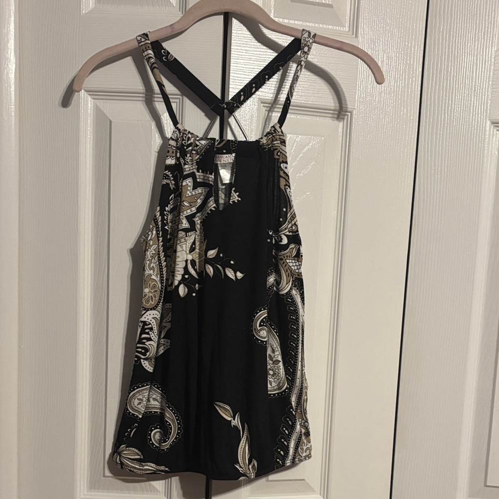 Lasccana Venus racerback shirt in black and white size XS